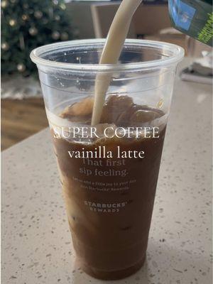 Vainilla latte ice coffee ☕️🧊 @Super Coffee #supercoffee #drinksupercoffee 