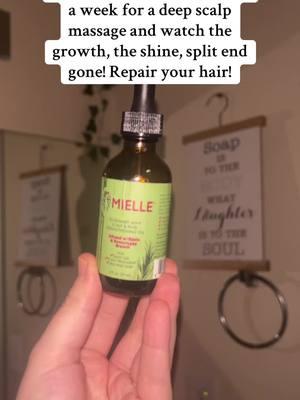 #ad The difference in my hair since using this is insane! Soft, shiny, hair growth is crazy! Take time for yourself! #hairgrowth #hairoil #hairoiling #hairtransformation #haircare #splitends #mielle #miellehairoil #miellehairproducts #fyp #tiktokmademebuyit #cybermonday #fyp #newyear #hairgrowth #hairjourney #hairtok 