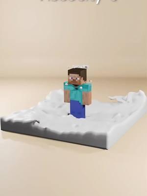 Minecraft Steve vs 3D Steve’s Cream Simulation 🍦#Minecraft #satisfying #3danimation #blender #clothes #simulation #satisfyingsound #water #steve #cream #fyp 