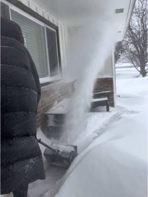 Anyone else stuck in the snow storm of a lifetime? 🙋‍♀️ #wildbadger #snow #winterstorm #kansas #winter #snowshovel #electricsnowshovel #electricsnowblower #snowblower 