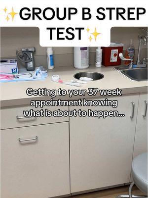 Thank god others prepared me for the group b strep test… it really wasn’t bad at all #pregnant #firsttimemom #groupbstrep #37weekspregnant 