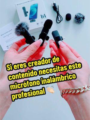 Si eres creador de contenido necesitas este micrófono inalámbrico profesional 👏🏻 es increíble y vale la pena ⭐️⭐️⭐️⭐️⭐️ #creadoresdecontenido #microfono #inalambrico #professional #microfonosinalambricos #videorecording #teaching #interview #podcast #streaming #creator #live #Viral #fypシ゚viral #fypシ 