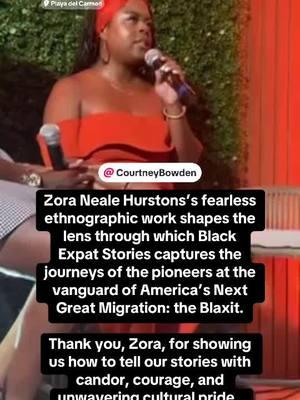 Our host @Courtney Bowden reflects on how Zora Neale Hurstons’s legacy continues to guide and inspire us, especially in the ways we document and share our stories as a people.  Her fearless ethnographic work shapes the lens through which we here at Black Expat Stories capture the journeys of the pioneers at the vanguard of America’s Next Great Migration: the #Blaxit. Thank you, Zora, for showing us how to tell our stories with candor, courage, and unwavering cultural pride.  Happy Birthday to a literary giant, cultural anthropologist, and our eternal muse. ✨ #fyp #blackexpatstories #blackgirltiktok #BookTok 