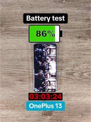 The OnePlus 13 is finally here. How does its battery perform? Here’s a video playback test. In my battery test, Avengers is played back on a loop until the phone runs out of battery. The screen is set to full brightness, and phones are on airplane mode, with Wi-Fi and Bluetooth off. All tests are filmed with new phones that have full battery health. #Battery #BatteryTest #Tech #NewTech #CoolTech #TechBandicoot #TechTok #InstaTech #OnePlus #OnePlus13