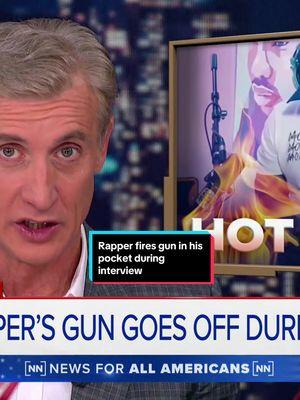 Rapper fires gun in his pocket during interview #rapper #danabramslive #newsnation @NewsNation 