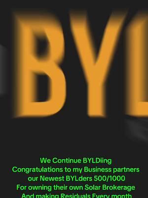 So excited to be part of BYLD and have my own Solar Brokerage come and join me and see how you can benefit from owning your own solar & Security Brokerage #BYLDingHer #solarreinas #solarqueens #lookingforcarreropportunity #LetsBYLD #newopportunities #solarbroker #becomeabrokeraffiliate #startyourownbusiness #SolarSales #startyourownbusiness #BYLD #Solarcloser #