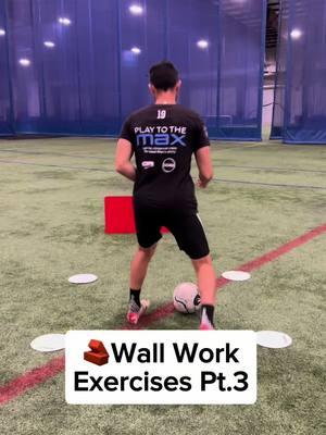 Do these 3 Wall Work Exercises to improve your touch🪄🔥!  @Hunter Gorskie #futbol #Soccer #techne #wallwork #passing #selftraining #pro #skills #ballmastery #pt3 