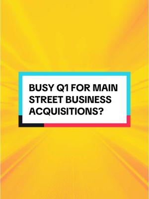 More SMB acquisitions in the way in Q1? Our forecasts say YES. We expect it to see lots of activity and new listings starting in late Jan or early Feb. It could be a great time to start your search to buy a business. #buyabusiness #acquisition #smb 