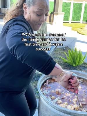 POV: you’re in charge of  the family gumbo for the first time and it was a success #gumbo #fyp #funnymoments #cooking 