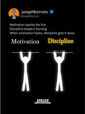 What FUELS your fire? Motivation starts it, but discipline keeps it alive. When motivation fades, discipline drives results. #StayDisciplined #KeepGoing #MotivationAndDiscipline