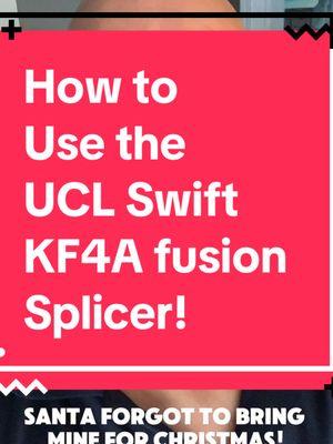 How to use the UCl Swift KF4A fusion spicer!  One the best spicers out there as demonstrated by UCL swift on a past episode of LTC. #cbrcdd #rcdd #wiremonkey #BICSI #fiberoptic #fiberoptics #fibertech #fibertechnician  @EdTheOldTechGuy 