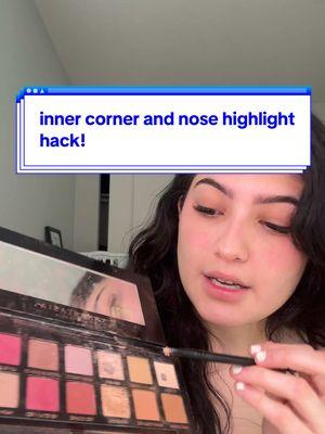 quick grwm! showing you a lil makeup hack I do everyday to give your makeup more pizzaz🤌🏼 #makeuptutorial #makeuphacks #quickgrwm #simplemakeup #nosehighlight #innercornerhighlight #naturalmakeup #lipcombo  @Anastasia Beverly Hills  @makeupforever 