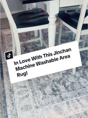 This Jinchan machine washable rug definitely gave our dining room the facelift that it needed! 🙌🏻 @Jinchan_rugs  #arearug #machinewashablerug #rug  #rugtok #rugtiktok #affordablehomedecor #homedecortiktokshop  #creatorsearchinsights 