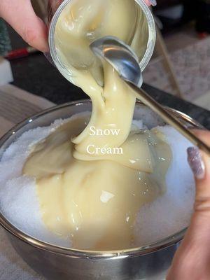 why I didn’t know about it before, tried ???? #snowcream #snowcreamrecipes #snowday #LifeHack #hacks #delicious #tips #fypage 