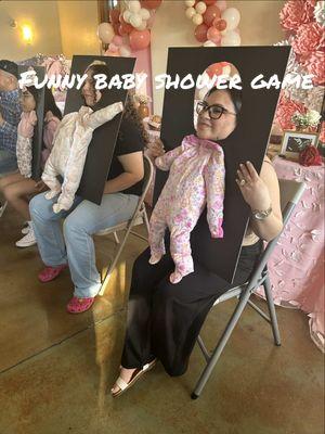 Funny baby shower game idea! 😂 #babyshower #babyshowergames #babyfood #feedthebaby 