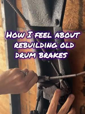 I really had no desire to learn about drum brakes. I think I took them apart and put them back together at least 5 times #ford #fordf1 #1951fordf1 #fatfenderford #1951 #f1 #drumbrakes #drumbrakessuck #antiquetruck 