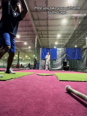 She loves the grind #fyp #baseball #cages 