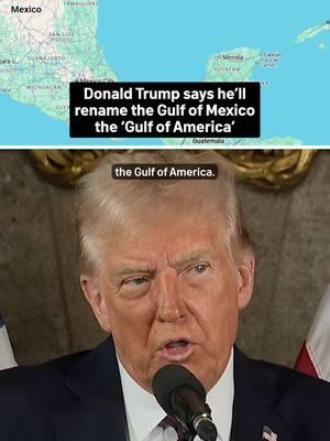 President-elect Donald Trump said Tuesday that he plans to change the Gulf of Mexico's name to the "Gulf of America." #trump #donaldtrump #gulfofmexico