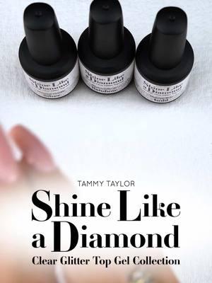 Watch Tammy swatch the Shine Like a Diamond Collection💎✨💅 #tammytaylornails #glitternails #dazzlerocks #shinelikeadiamond #diamondtopcoat #geltopcoat 