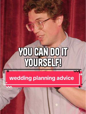 watch my special for more wedding planning tips #standupcomedy #comediansofinstagram #weddingplanning #weddinghumor #weddingadvice #comedyspecial #weddingjokes #newlywedlife 