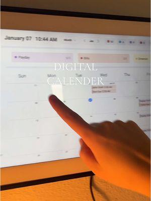 I love how you can color code things. It helps out a lot. !!  #digitalcalender #calender #organized #typea #organization #wallcalender 