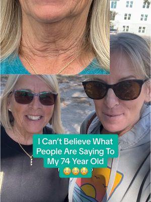 The crazy things people say to 74 year old mom about her neck 🤦🏼‍♀️🤣 GoPure Neck cream works so well that people are having a hard time believing it! #neckcream #necklift #antiagingskincare #turkeyneck 