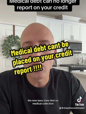 Medical debt can no longer be reported on your credit report.  #medical #medicaldebt #collection #collections #creditreport #debt #credittips #creditrepair #creditrepairservices #2025 #newlaw #medicalbills #medicalbilling #bills #money #moneytips #healthinsurance #medicalinsurance #insurance 