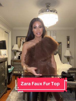 @ZARA faux fur asymmetrical top! #fyp #zara #zarahaul #zaraoutfit #fashion 