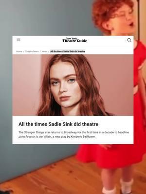 Did you see @New York Theatre Guide’s article: “All The Times Sadie Sink Did Theatre” as she heads back to Broadway for @John Proctor Is The Villain?  To celebrate her TUTS shoutout: Check out this never before seen clip of Sadie, TUTS student and star, performing “Tomorrow” in our 2011 production of ANNIE 🎶 #tutshouston #sadiesink #sadiesinkedit #sadiesinkedits #sadiesinkvideos #sadiesinkfan #strangerthings #strangerthingsedit #strangerthings4 #theatrekid #annie #musicaltheatrelife #musicaltheater #musicals #netflix #broadway