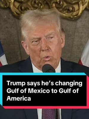 “We’re gonna be changing the name of the Gulf of Mexico to the Gulf of America,” said Donald Trump. #trump #gulfofmexico #gulfofamerica #donaltrump #2024election #mexico #border