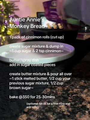 I almost ate it all last night RIP 😍😍😍😍😍 it was pretty good and I recommend you try it #baking #monkeybread #auntieannies #cinnimonrolls #breakfastrecipes #breakfastideas 