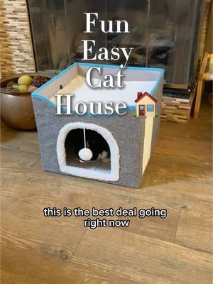 This cat house is a great place for my fur babies to hang out! ✨ 🐈 🐱 #cathouse #catbed #catlover #catlovers #giftguide #cattree #scratchingpost #catscratcher #spotlightfinds #cattoy #cattoys #catessentials #ttslevelup #ttsdelightnow #bedsure 