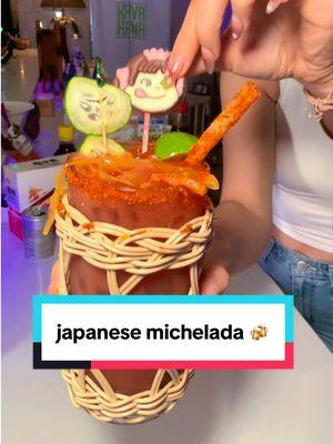 a japanese inspired michelada with a twist 🤭 it actually has NO alc and its a drink you can actually feel it 🤪 #kavahana #kavanectar #michelada 