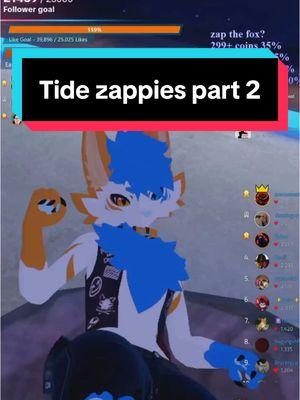 Tide zappies part 2 #furry #vrchat #zappies #streamer #gifts #live #fyp