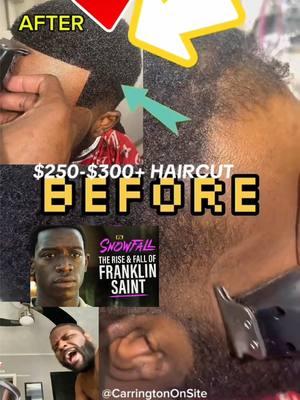 FRANKLIN SAINT SNOW FALL Haircut 💈#ManWeave HAIR Restoration Transformation💈 ​⁠​⁠@KOMARI ​⁠ @NESTA #franklinsaint #damsonidris #snowfall #carringtononsite 