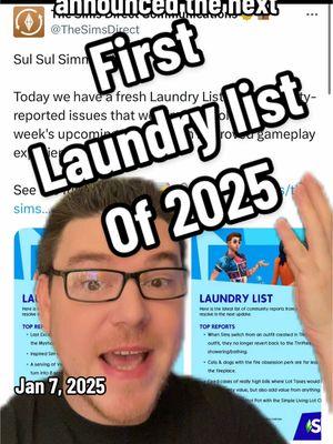 #EAPartner The first Sims 4 Laundry List of 2025 was announced! Here’s what’s on it! This is not a sponsored video. I am a member of the EA Creator Network and have received free Sims 4 content in the past.  #TheSims #TheSims4 #Sims4 #SimsNews #Sims4News 