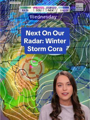 A​ significant winter storm is expected to blanket parts of the South with snow and ice in the coming days, which could lead to more commuting and travel headaches from Texas to the Carolinas. #TheWeatherChannel #Texas #Virginia #weather #storm #snow #winterstorm #forecast #CottonBowl #CollegeFootball #Longhorns #football #cfbplayoff #fyp #news #Cora #WinterStormCora #weathertok #meteorologist 