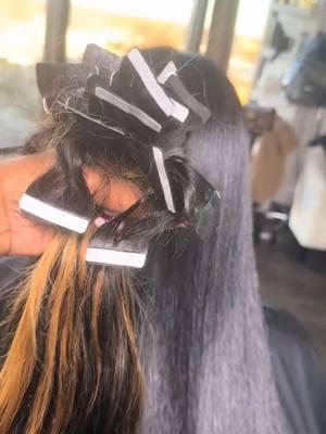 Tape -in install on my loyal beauty! #memphishairstylists #memphishairstylist #memphishairsalon #memphishairextensions #memphisquickweaves #memphissewins #memphissewin #memphisnaturalhairstylist #memphisnaturalhair #Memphissilkpress 