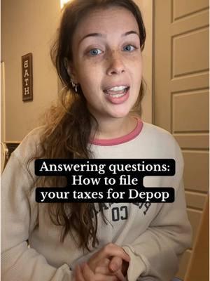 Answering questions about Filing Taxes for Depop! #taxes #depopseller #taxseason #depopshop 