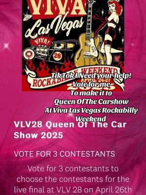 Hey tik tok friends i need your help!  Vote for me to make it to Queen Of The Carshow at @Viva Las Vegas Rockabilly weekend. Link is on my Bio❣️#fypシ゚viral #paratipage #fyp #fyp #paratii #vivalasvegas #pinup #pinupgirl #pinupstyles #pinupsofcolor #pinuphair #pinupgirls 