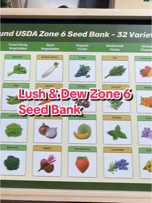 Replying to @tamaragooch7  I know that I already answered your question but I wanted to post a video for the others that are asking. The Zone 6 is back in stock!  🌱 **Grow Your Dream Garden Year-Round with Our USDA Zone 6 Seed Bank!** 🌼 Unlock the beauty of gardening with these specially curated **32 Organic Seed Varieties** designed for USDA Zone 6. Whether you're an experienced gardener or just starting out, this diverse selection has everything you need — from stunning sunflowers to delicious tomatoes! ✨ **Why You'll Love Our Seed Bank:** - **Tailored for You:** Perfectly suited for the unique climate of Zone 6, ensuring thriving growth. - **Organic Goodness:** Enjoy fresh, chemical-free produce packed with flavor and nutrients. - **Year-Round Harvest:** Transition seamlessly through the seasons with colorful blooms and bountiful vegetables. - **Convenient Packaging:** Each seed variety is safely housed in a reusable acrylic box for easy storage and identification. Transform your garden into a vibrant oasis and nurture your well-being with every seed. 🌿 Order your **USDA Zone 6 Seed Bank** today and start your gardening journey! 🌻  #OrganicGardening #USDAZone6 #SeedBank #GardenLife #SustainableLiving #GreenThumb #GardeningAtHome #HealthyEating #GrowYourOwnFood #lushanddew #SpotlightFinds #NewYearNewAura 