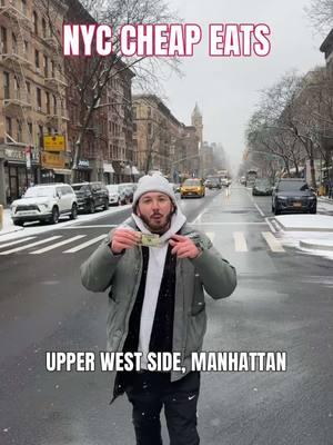 The Best Upper West Side Cheap Eats!! #nycfood #nyceats #cheapeats #upperwestside #uws #manhattan #pizza #bagel #hotdog #soup #fyp 