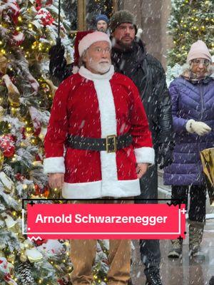 When you have an a lister celebrity dressing right outside your window 🥰 #arnoldschwarzenegger filming a new Christmas movie in NYC 🎬 #entertainmentnews #christmasinnewyork #nyc #bts 