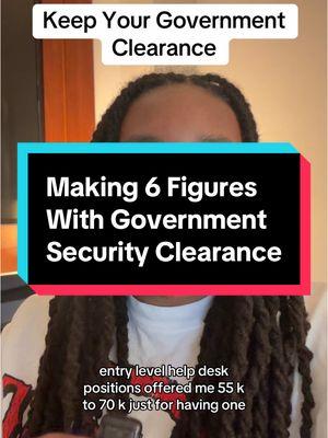 Replying to @Piadoso. A Government clearance is worth six figures #symonebeez #govtech #techtok #careeradvice 