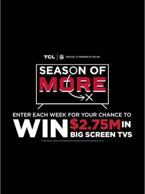 Last chance for you to win big! If one team scores a touchdown of 98 or more yards during the Wild Card game on Prime, @tcl_usa is giving away $1,000,000 in 98" TVs! Don’t miss out—visit TCL.com and enter now for a chance to score big.  #TCLSeasonOfMore. #TCLPartner