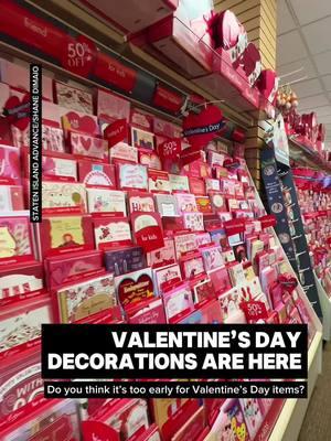 💕 Umm… Didn’t Christmas JUST end?🎄  Lots of stores are already preparing for Valentine’s Day. When is it TOO EARLY to go shopping for Valentine’s Day cards? 🤔  #ValentinesDay #valentine #statenisland #siny 