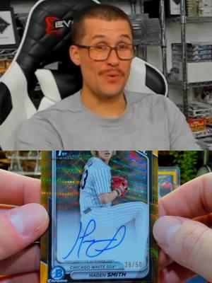 💛 HAGEN SMITH 1ST BOWMAN GOLD WAVE AUTO /50! 💛 Just pulled this dazzling Gold Wave auto from the 2024 Bowman Draft! A rising star with a stunning card—this one’s a must-have for collectors. 🌟 Who’s ready to chase more first Bowman heat like this? 🚀 Join our next live break and see what treasures await! 💥#acwcards #sportscards #baseballcards #bowmandraft2024 #rookieauto