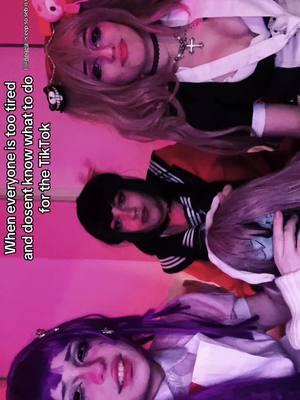 @Angela is chiaki but she eep @April @makic0s #cosplay #junkoenoshima #mikantsumiki #makiharukawa #chiakinanami #makiharukawacosplay #junkoenoshimacosplay #mikantsumikicosplay #chiakinanamicosplay  #danganronpacosplay #danganronpacosplay 