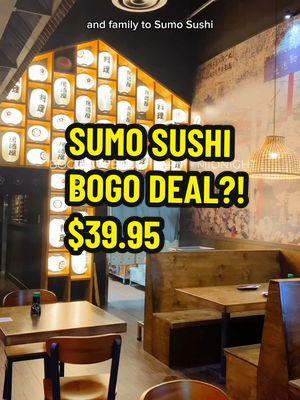 Who can say no to this BOGO deal?! 😍 don’t miss out on this limited time deal - $39.95 from 9pm to midnight at Sumo Sushi ☺️ #CapCut #sushilover #vegaseats #vegasfoodie #vegasfood #lasvegaseats #lasvegasfood #wheninvegas #vegasfyp #fyp #visitvegas #vegasplacestoeat #kapampangan #pinoyvlogger #pinoyinvegas #vegaseatlocal #vegaseats #lasvegaseatlocal #aycesushi #allyoucaneat #aycevegas #foodietiktok 