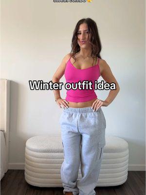 amazon winter outfit idea! whole look is in my amazon sf!! #amazonfinds #amazonfashion #amazonfashionfinds #amazontanks #tanktops #cutetanks #cargosweats #cargosweatpants #cutecargopants #cargosweatpantoutfit 